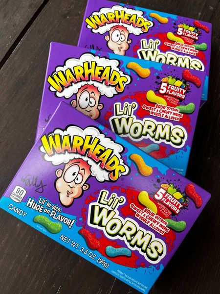 Мармеладные кислые червячки WarHeads Sour Lil Worms 99g  M-0010253 фото