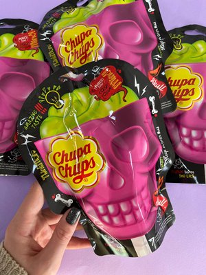 Упаковка льодяників Chupa Chups Skull Череп рожевий 7 шт. L-0010040 фото