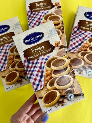 Печиво Tartlets карамель з шоколадом 125 g. С-0010074 фото