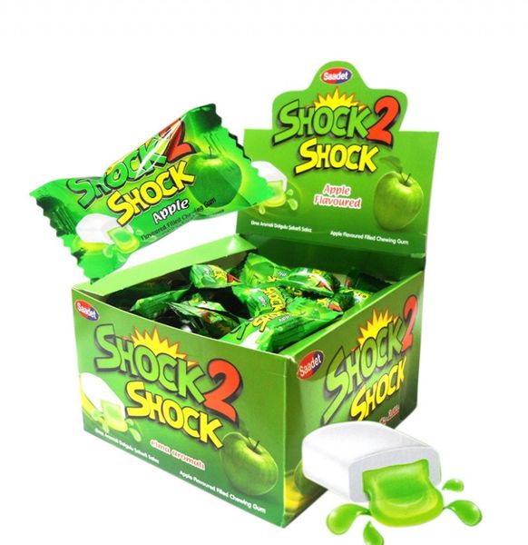 Жевательная резинка Шок Shock2Shock со вкусом яблока 100 шт. BG-0010026 фото